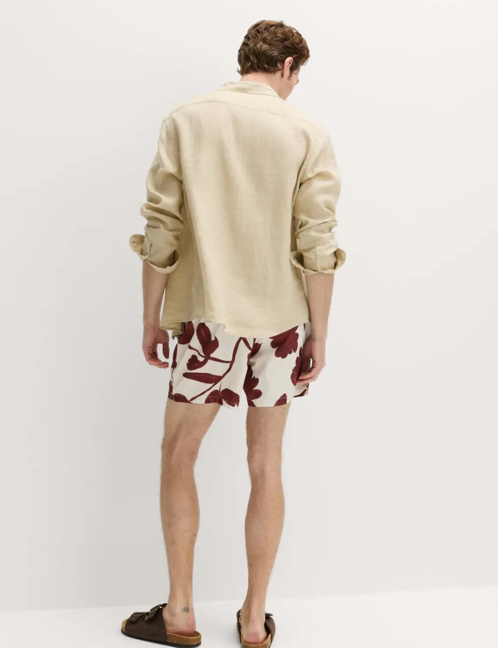Quick Dry Textured Floral Swim Shorts