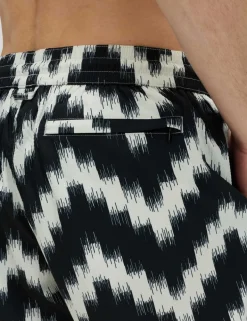 Quick Dry Textured Printed Swim Shorts