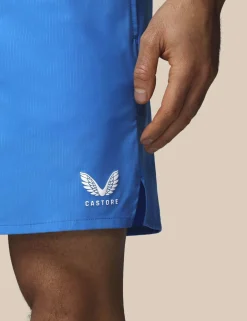Quick Dry Zip Pocket Printed Swim Shorts