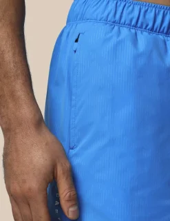 Quick Dry Zip Pocket Printed Swim Shorts