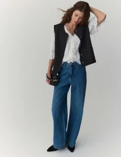 Quilted Collarless Gilet