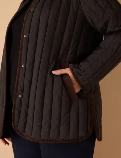 Quilted Detachable Collar Short Jacket