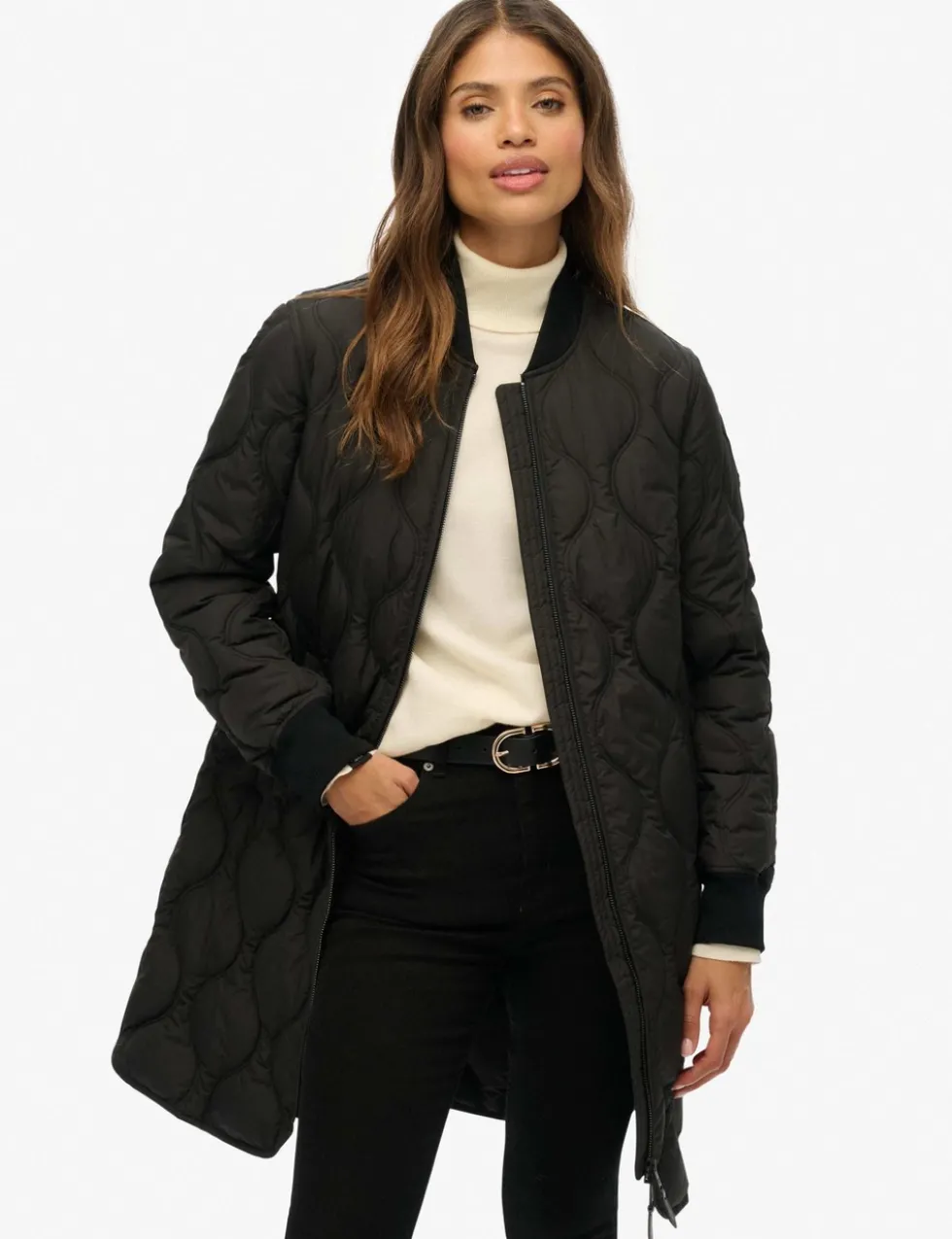 Quilted Longline Jacket