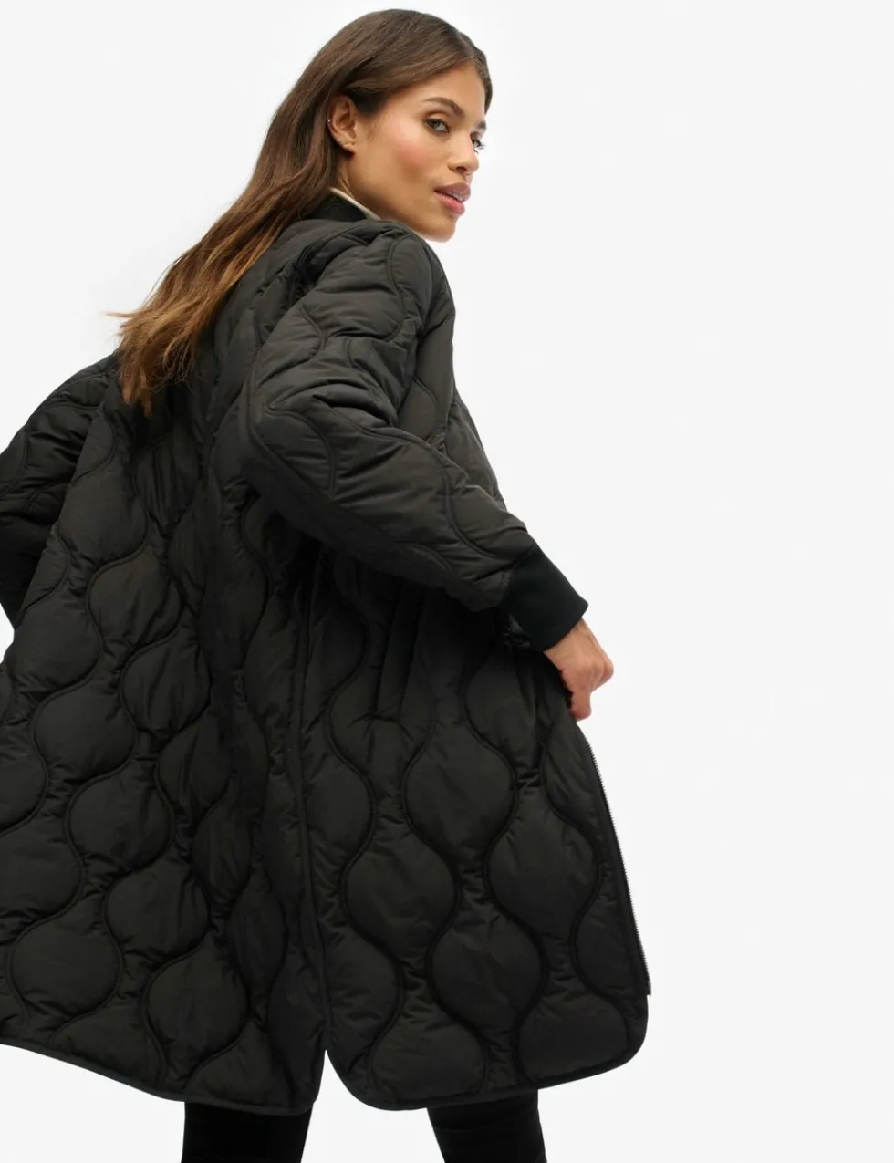 Quilted Longline Jacket