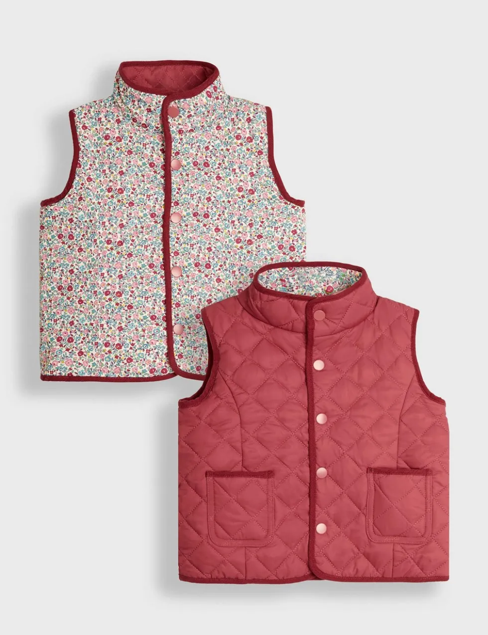 Quilted Reversible Floral Gilet (12 Mths-6 Yrs)