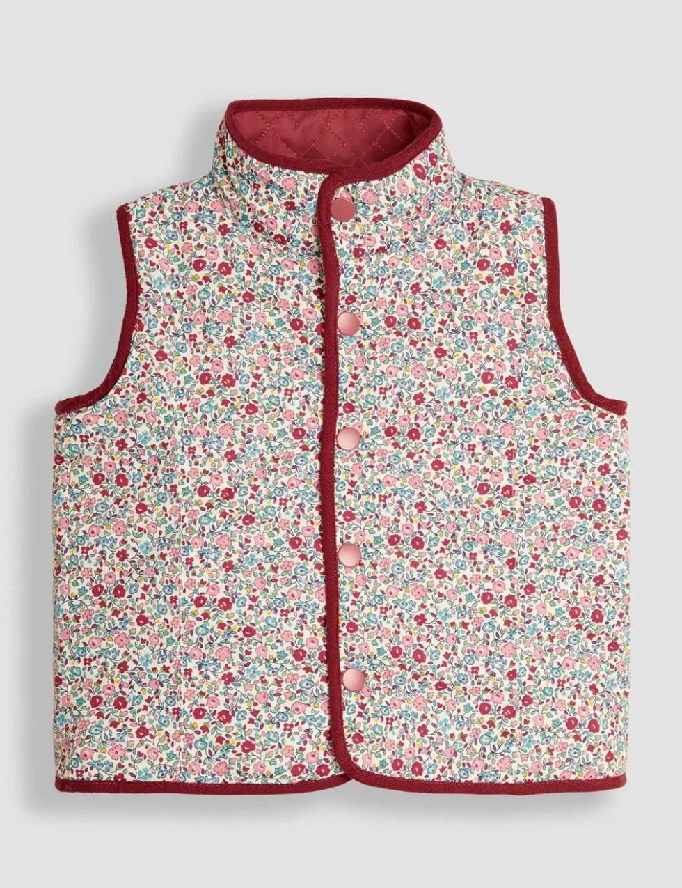Quilted Reversible Floral Gilet (12 Mths-6 Yrs)
