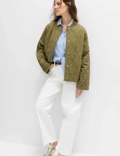Quilted Waisted Bomber Jacket