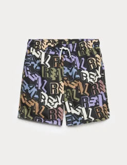 Real' Slogan Printed Swim Shorts (6-16 Yrs)