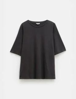 Reece Cotton Rich Crew Neck Drapey T-Shirt