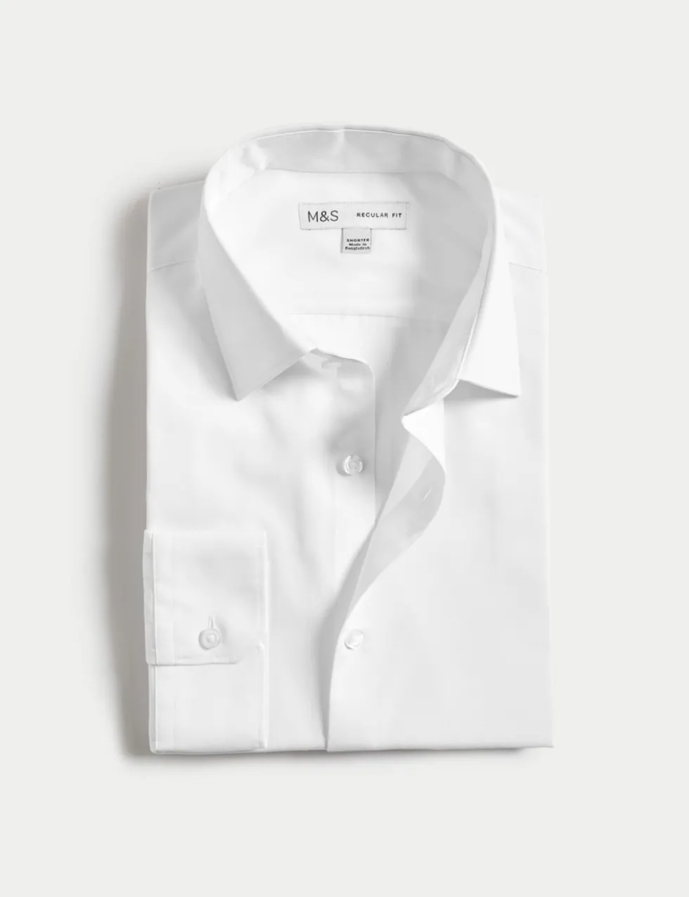 Regular Fit 2 Inch Shorter Cotton Blend Shirt