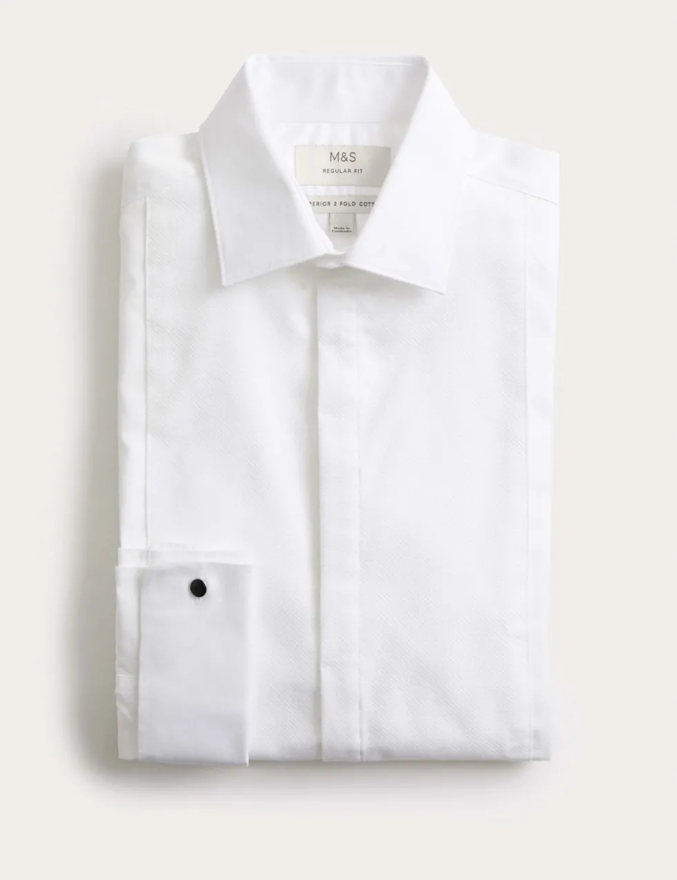 Regular Fit 2 Inch Shorter Pure Cotton Textured Luxury Shirt