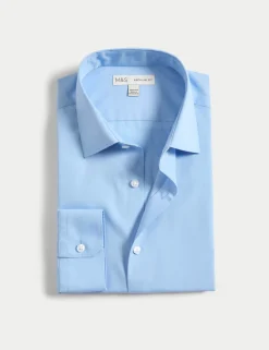 Regular Fit 2 Inch Shorter Cotton Blend Shirt