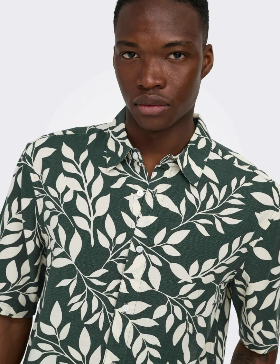 Regular Fit Abstract Print Short Sleeve Shirt