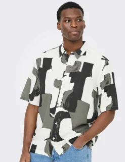 Regular Fit Abstract Print Short Sleeve Shirt