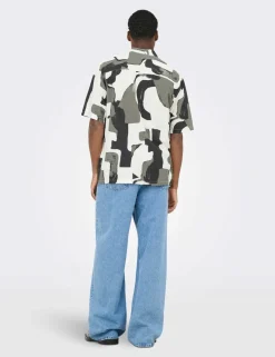 Regular Fit Abstract Print Short Sleeve Shirt