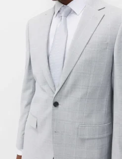 Regular Fit Check Stretch Suit Jacket