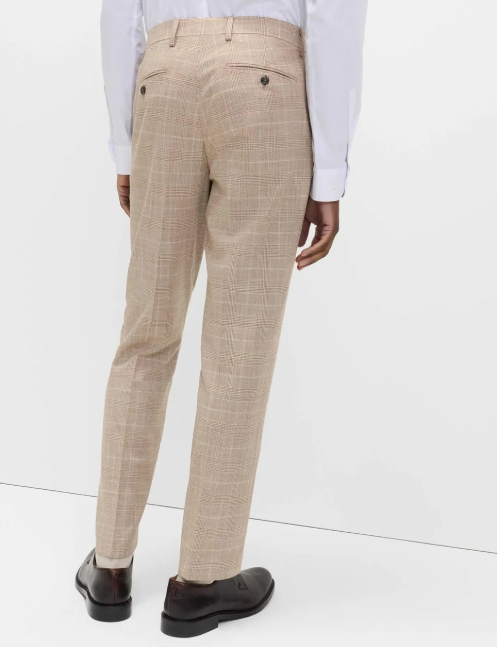 Regular Fit Check Suit Trousers