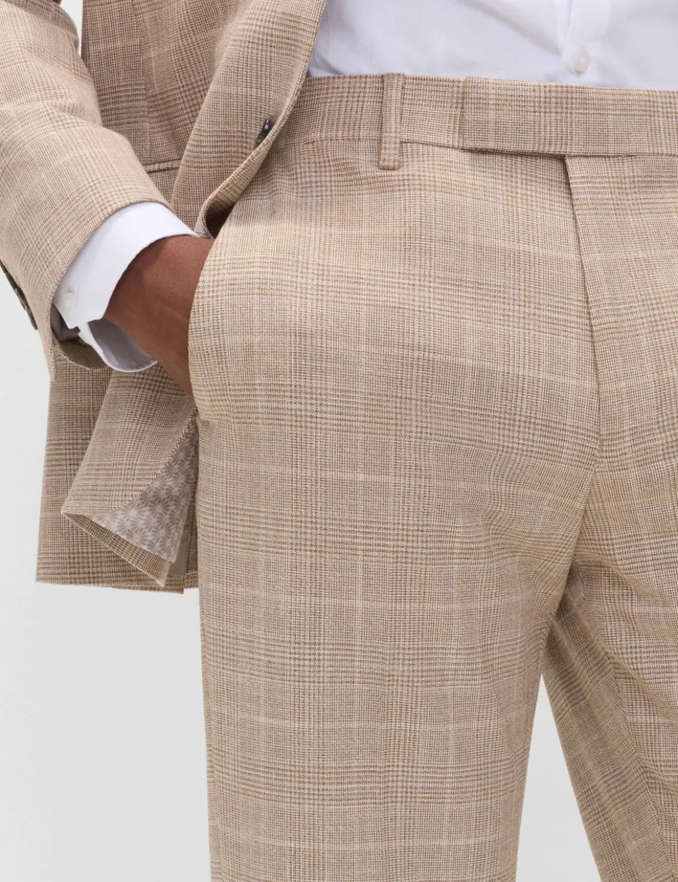 Regular Fit Check Suit Trousers