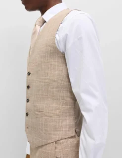 Regular Fit Check Waistcoat