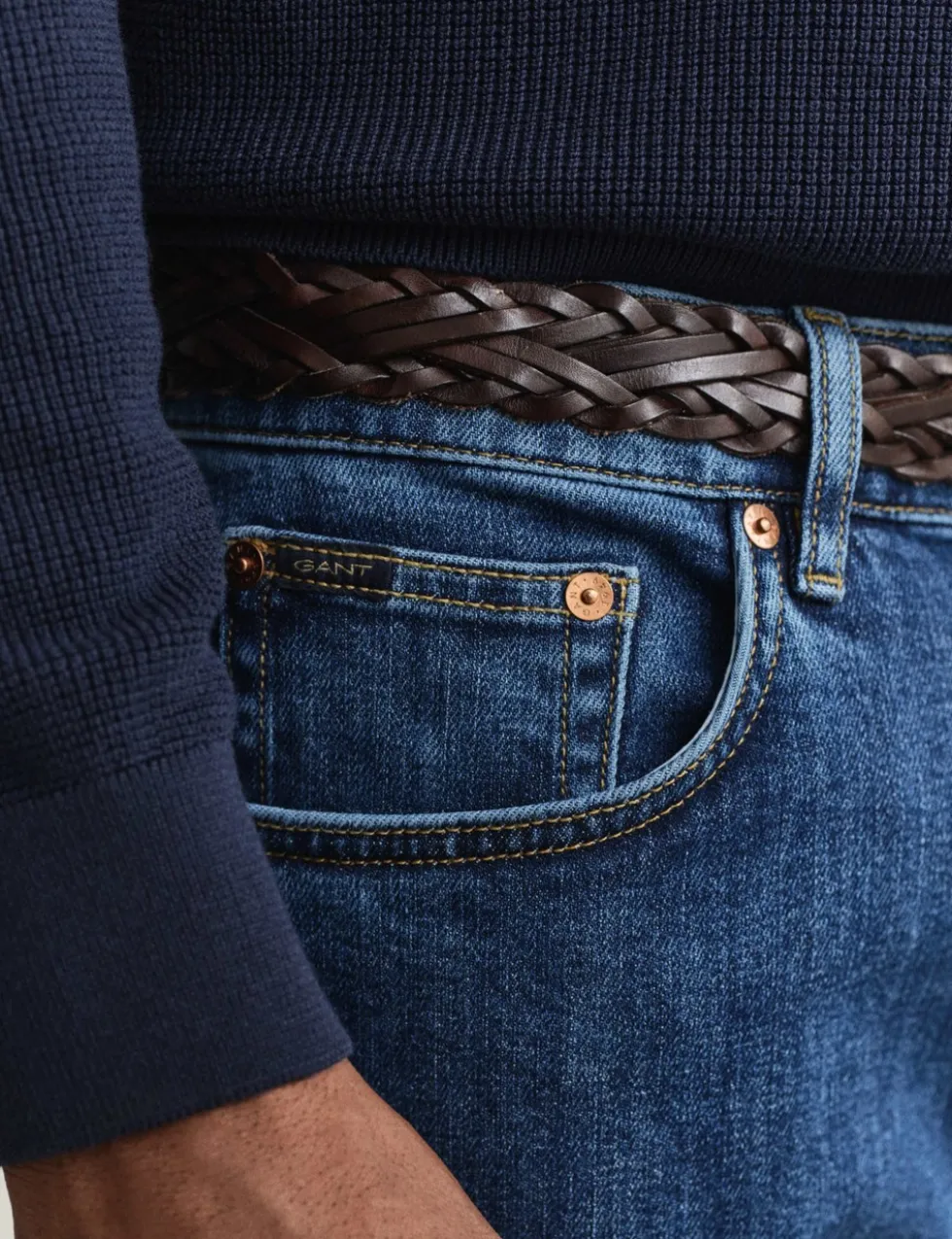 Regular Fit Clean Wash 5 Pocket Jeans