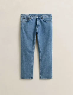Regular Fit Clean Wash 5 Pocket Jeans