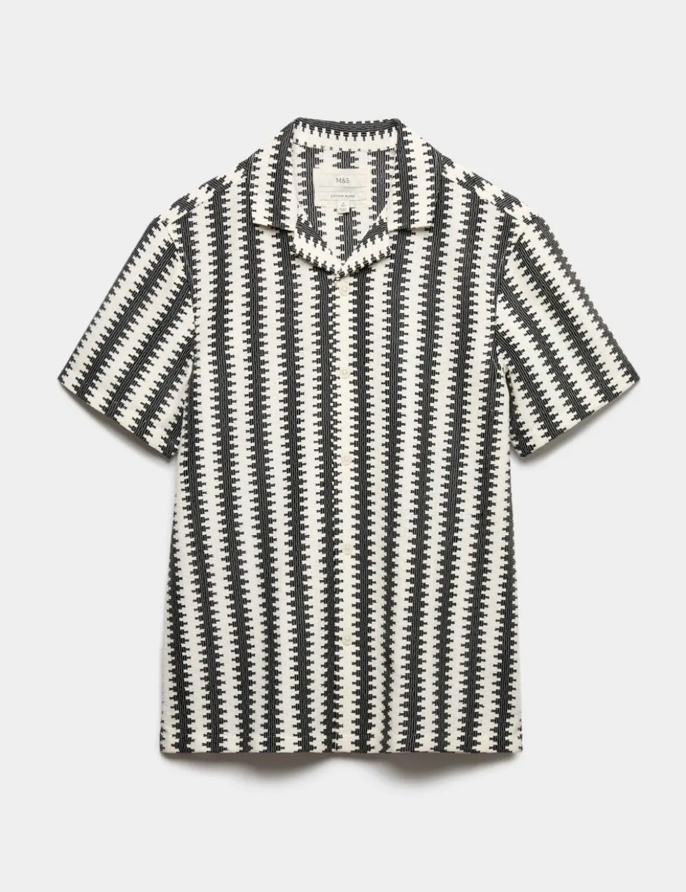 Regular Fit Cotton Blend Short Sleeve Shirt