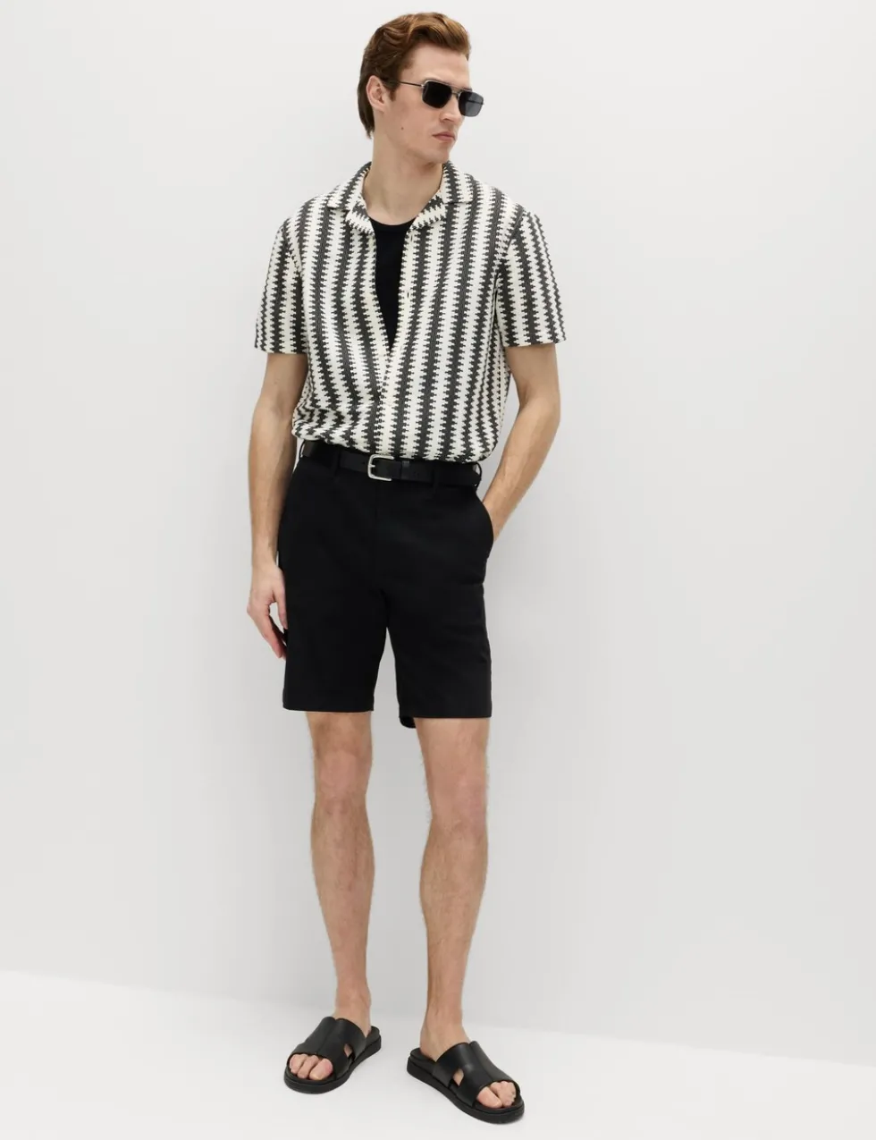 Regular Fit Cotton Blend Short Sleeve Shirt