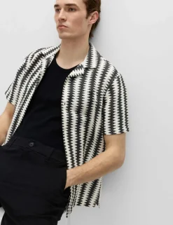 Regular Fit Cotton Blend Short Sleeve Shirt