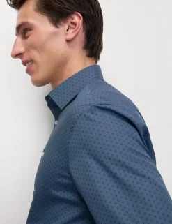 Regular Fit Cotton Blend Printed Shirt