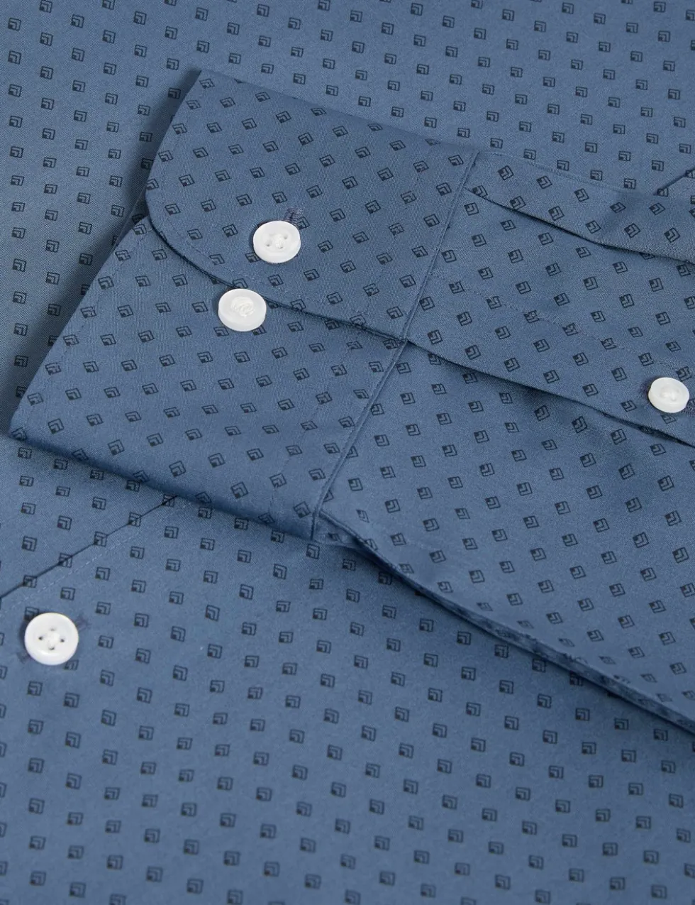 Regular Fit Cotton Blend Printed Shirt