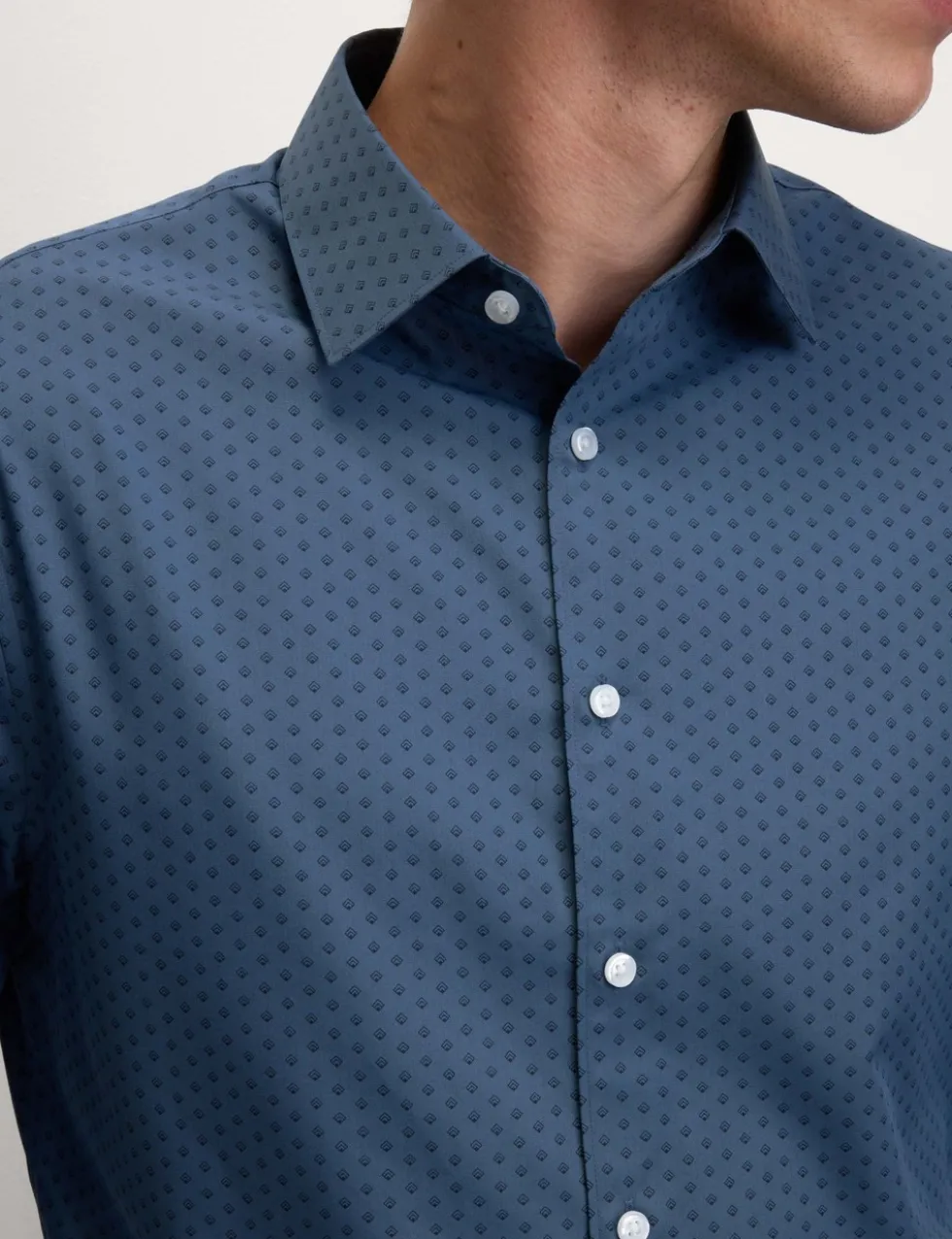 Regular Fit Cotton Blend Printed Shirt