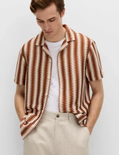 Regular Fit Cotton Blend Short Sleeve Shirt