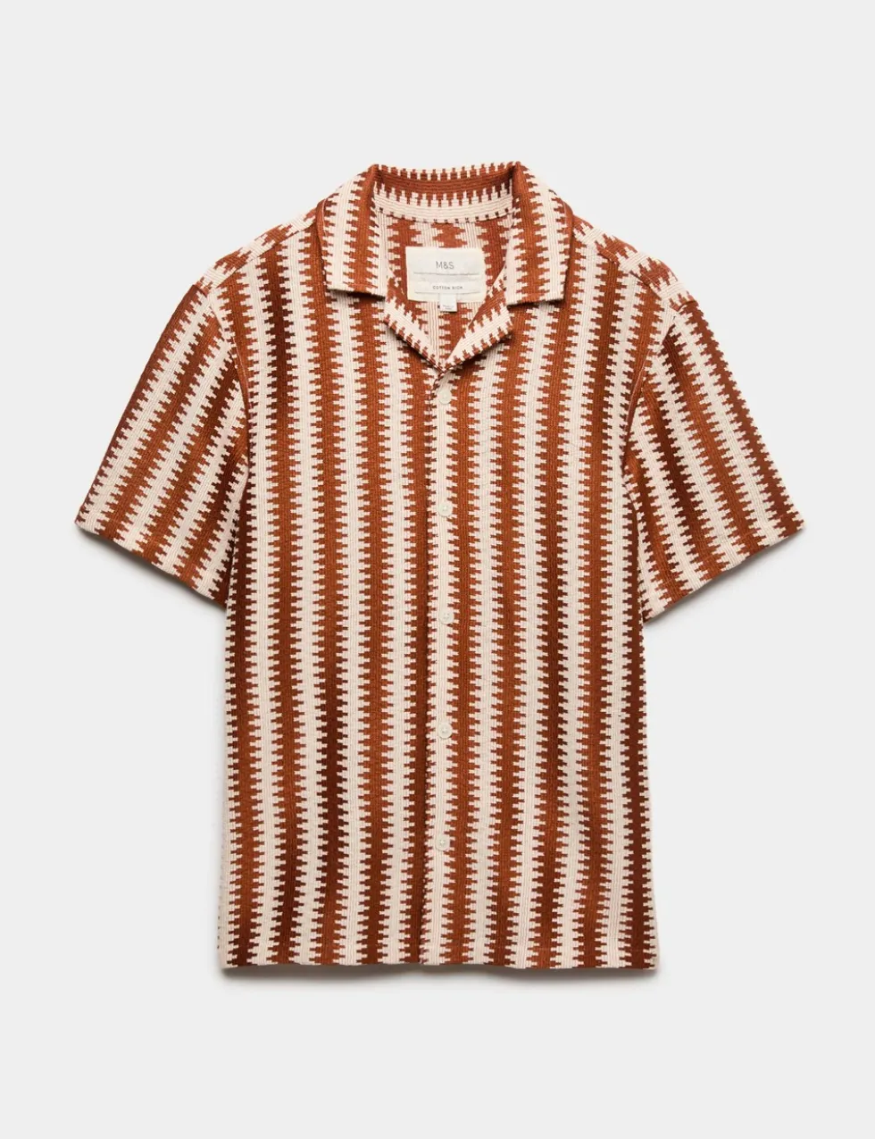 Regular Fit Cotton Blend Short Sleeve Shirt