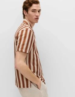Regular Fit Cotton Blend Short Sleeve Shirt