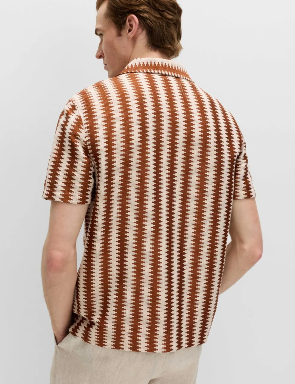 Regular Fit Cotton Blend Short Sleeve Shirt