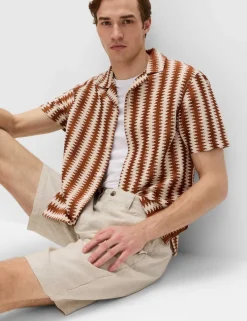Regular Fit Cotton Blend Short Sleeve Shirt