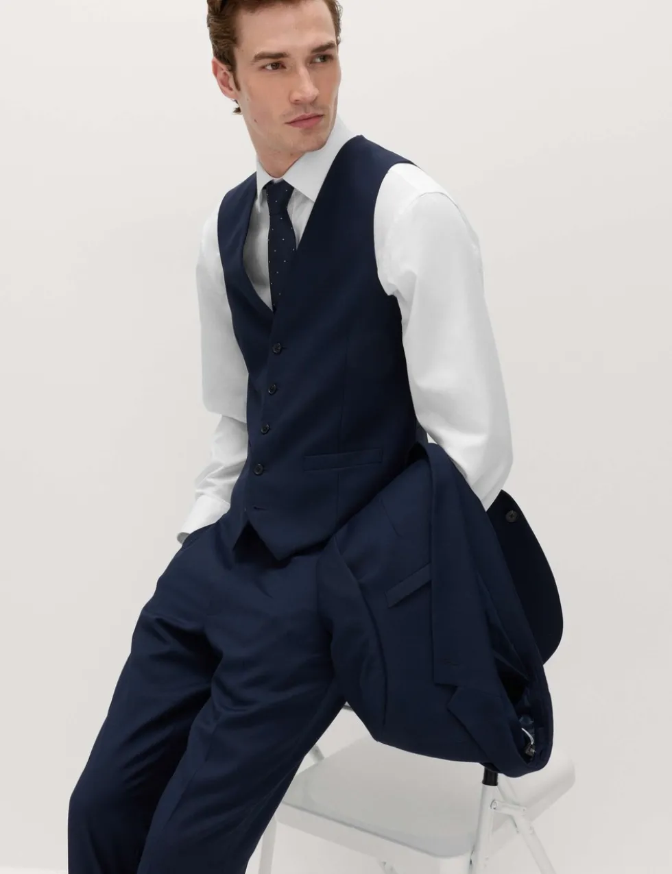 Regular Fit Cotton Blend Shirt & Tie Set