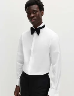 Regular Fit Cotton Blend Dress Shirt