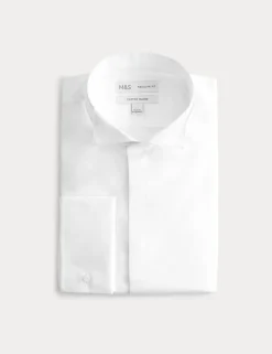 Regular Fit Cotton Blend Dress Shirt
