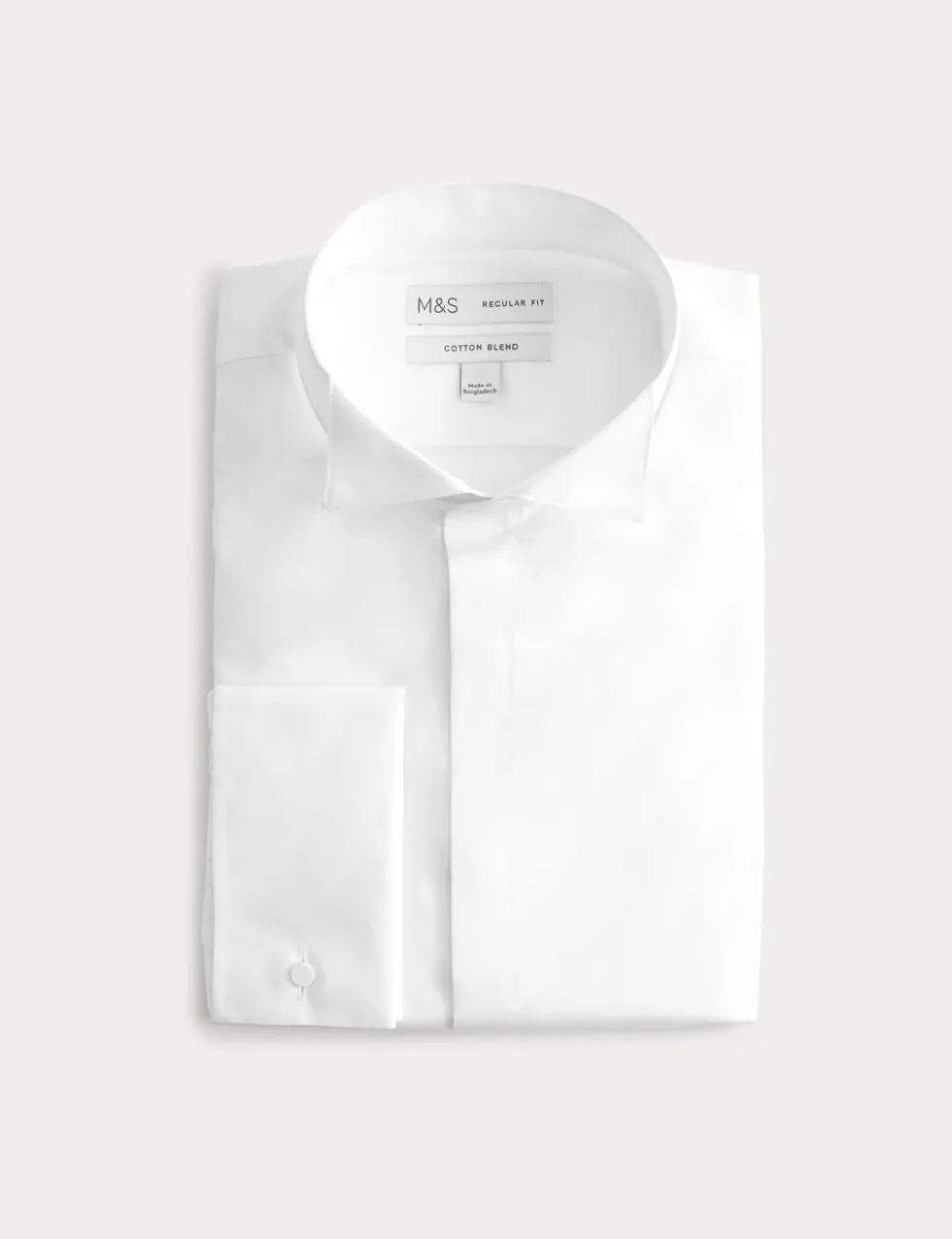 Regular Fit Cotton Blend Dress Shirt