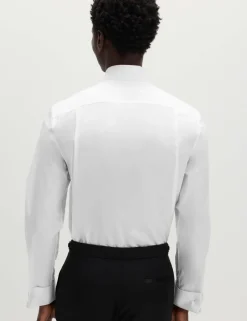 Regular Fit Cotton Blend Dress Shirt