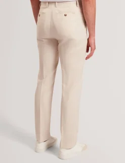 Regular Fit Cotton Linen Blend Trousers