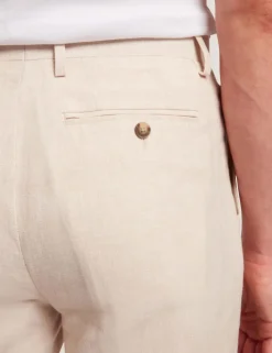 Regular Fit Cotton Linen Blend Trousers