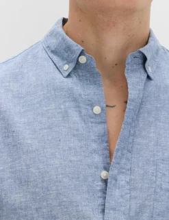 Regular Fit Cotton Linen Blend Shirt