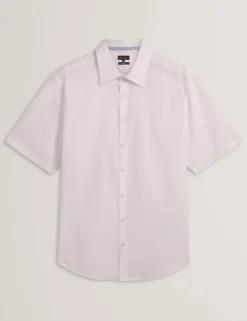 Regular Fit Cotton Linen Blend Shirt