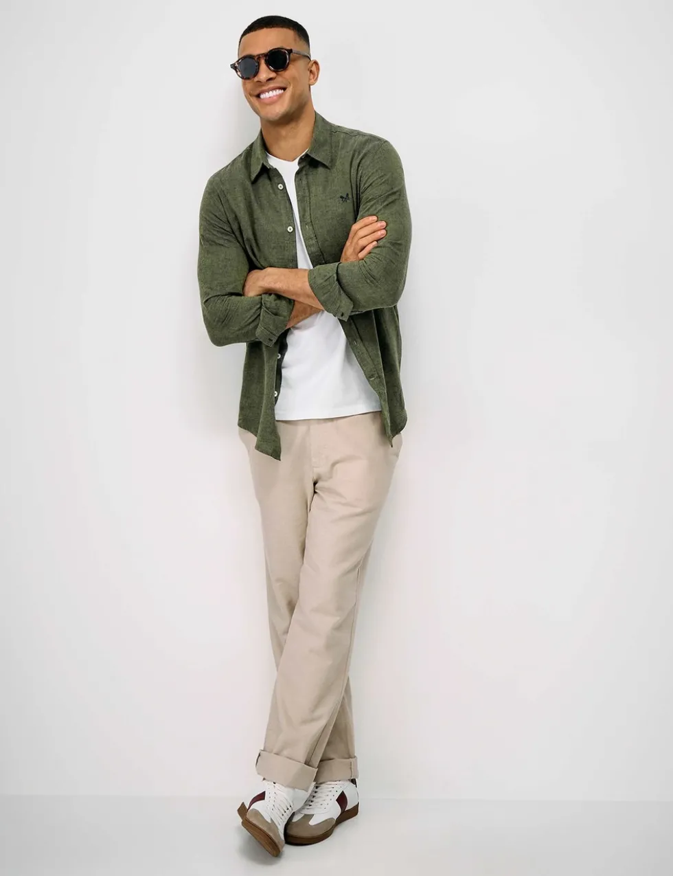 Regular Fit Cotton Linen Blend Shirt