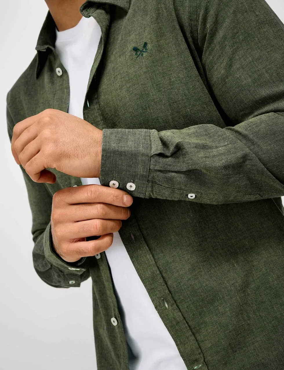 Regular Fit Cotton Linen Blend Shirt