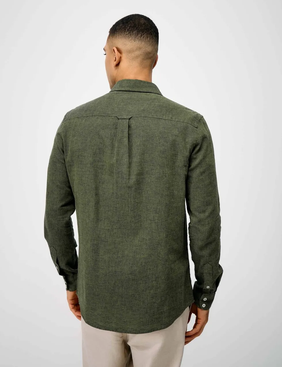 Regular Fit Cotton Linen Blend Shirt
