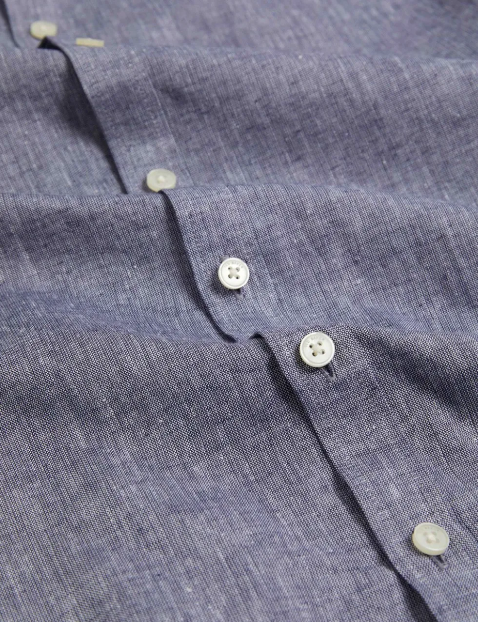Regular Fit Cotton Linen Blend Shirt