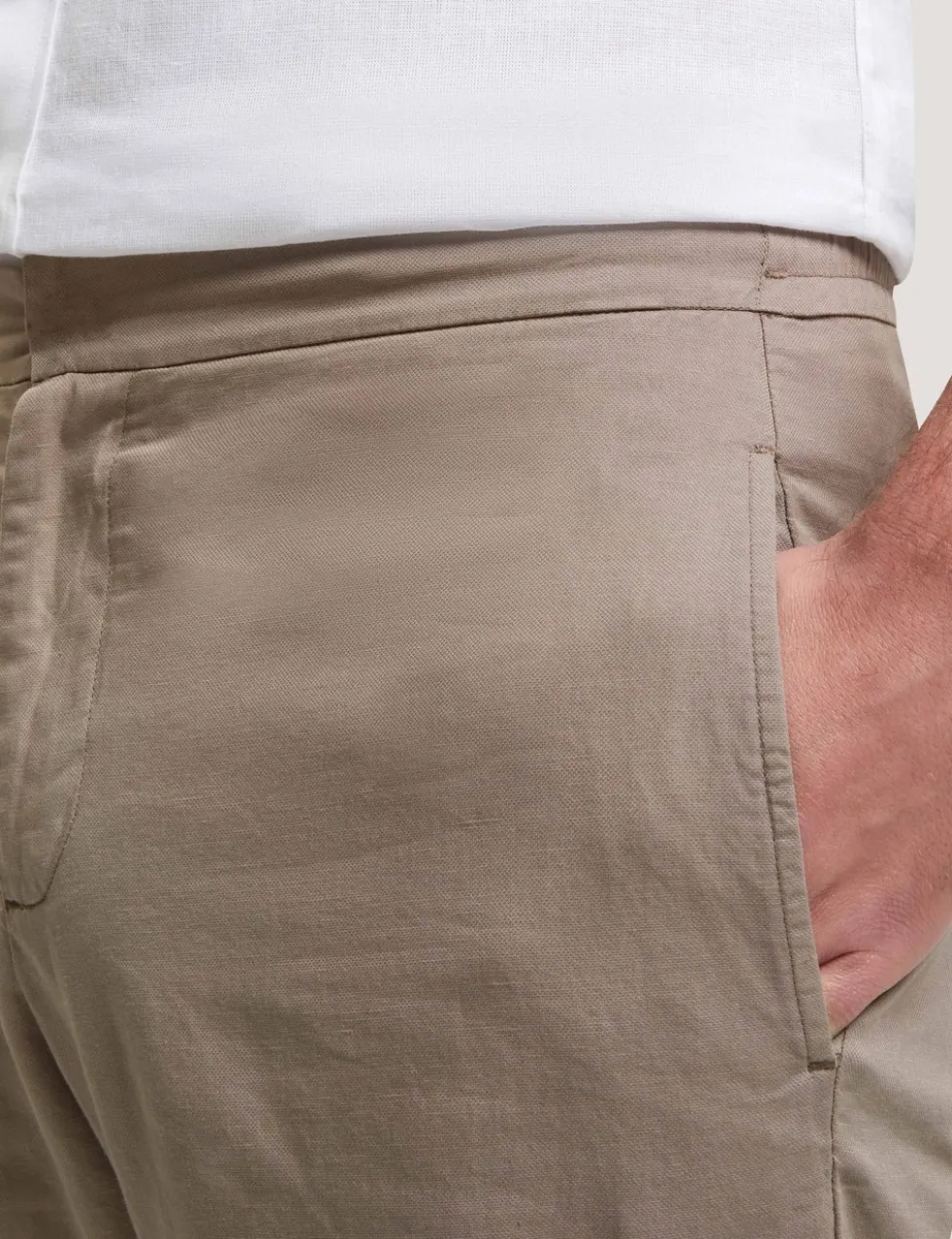 Regular Fit Cotton Linen Blend Chinos